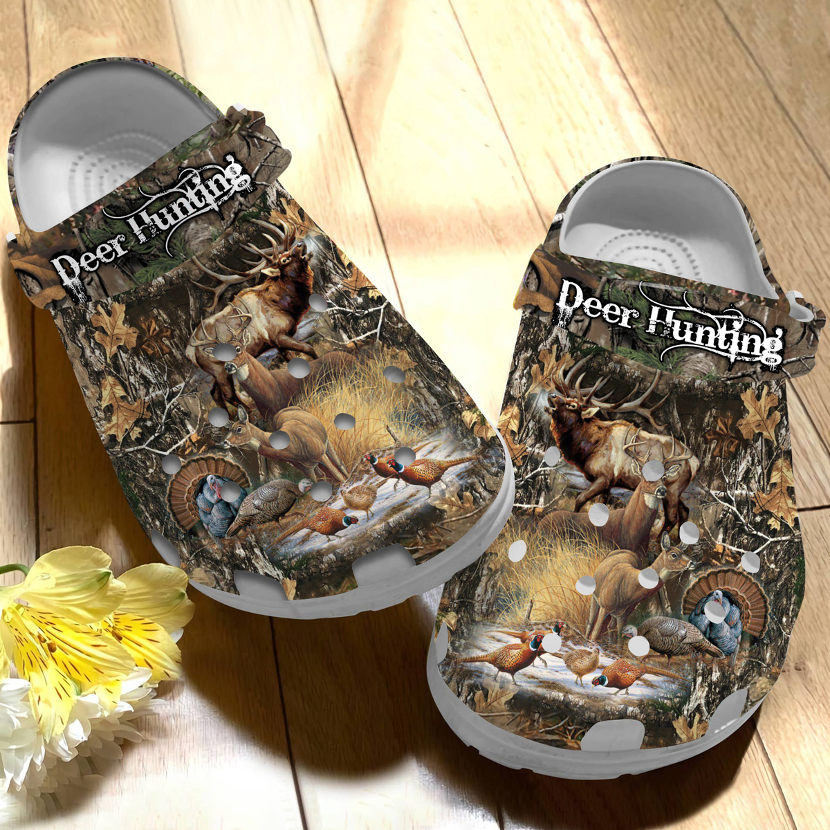 Deer Hunting Animal Crocs Crocband Clogs Shoes Comfortable For Men Women and Kids