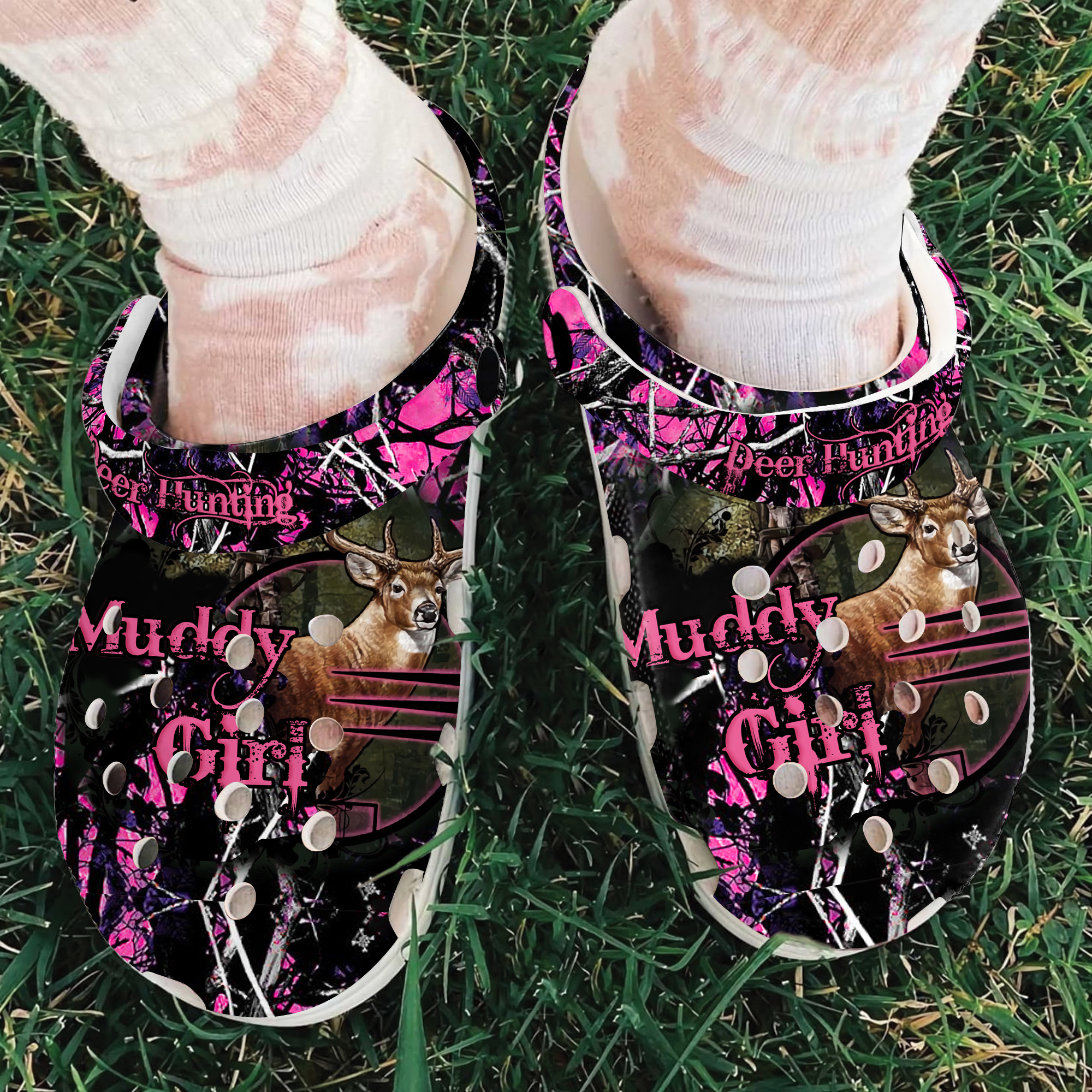 Deer Hunting Animal Crocs Crocband Clogs Shoes Comfortable For Men Women and Kids