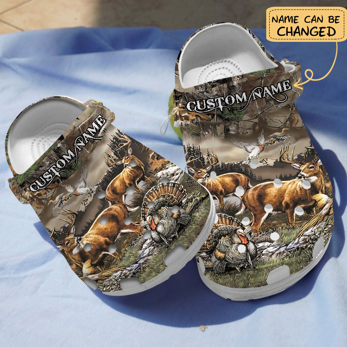 Deer Hunting Animal Crocs Crocband Clogs Shoes Comfortable For Men Women and Kids