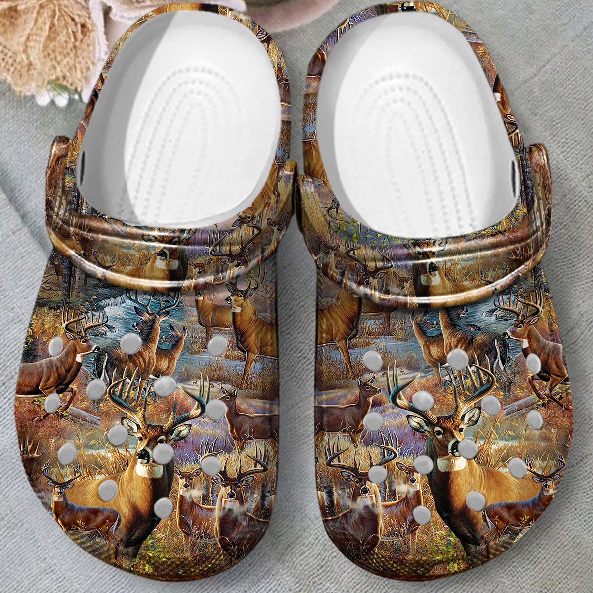 Deer Hunting Animal Crocs Crocband Clogs Shoes Comfortable For Men Women and Kids - Image 2