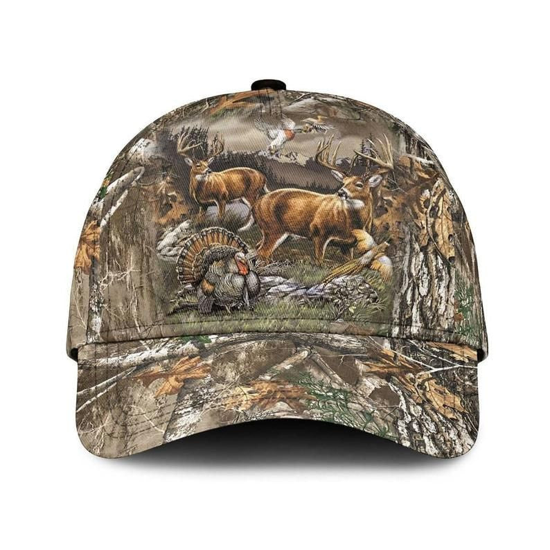 Deer Hunting Cap 3D, Cap 3D Gift For Men, Vintage Hunting Trucker Hat, Deer Hunting Hat Classic Cap Trucker Hats Custom Hats Gifts For Men & Women