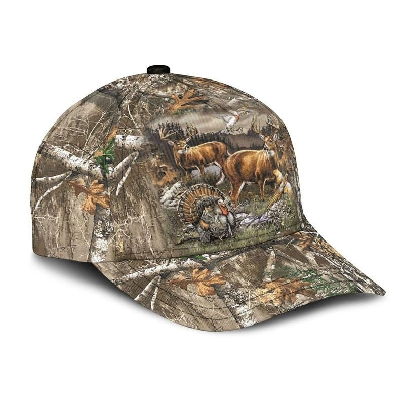 Deer Hunting Cap 3D, Cap 3D Gift For Men, Vintage Hunting Trucker Hat, Deer Hunting Hat Classic Cap Trucker Hats Custom Hats Gifts For Men & Women