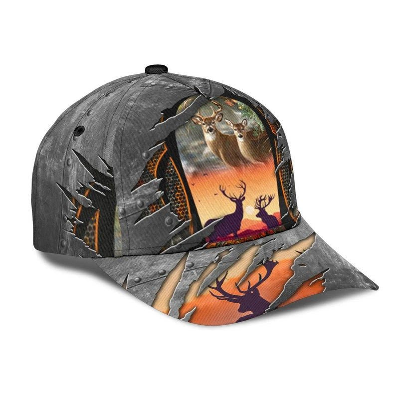 Deer Hunting Cap 3D, Deer Hat Classic Cap 3D, Gift For Fan Hunting, Gift For Men Classic Cap Trucker Hats Custom Hats Gifts For Men & Women