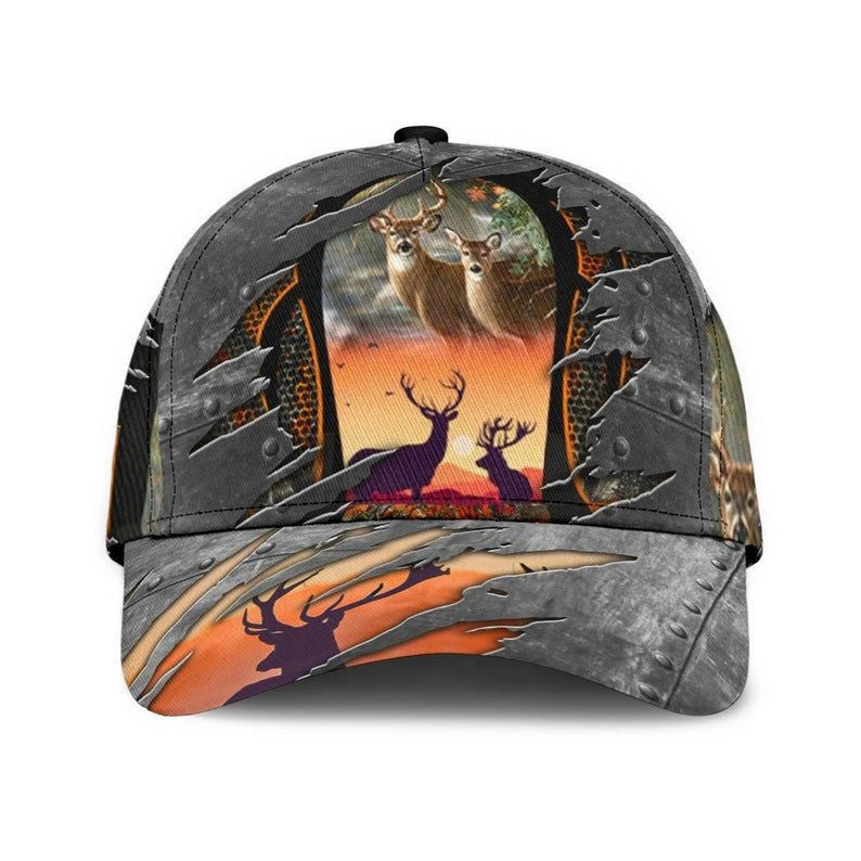 Deer Hunting Cap 3D, Deer Hat Classic Cap 3D, Gift For Fan Hunting, Gift For Men Classic Cap Trucker Hats Custom Hats Gifts For Men & Women
