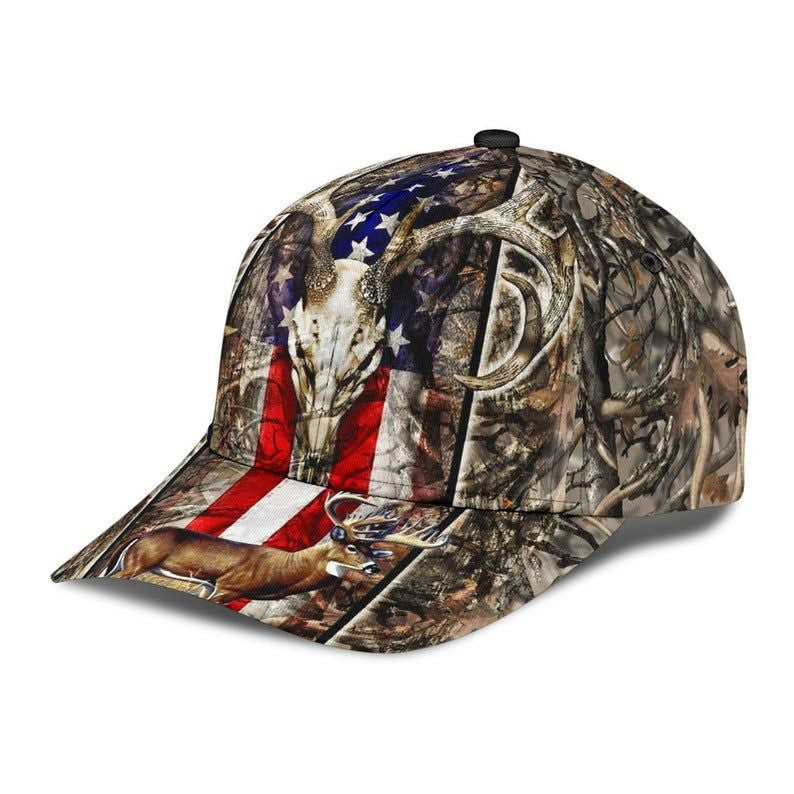 Deer Hunting Classic Cap 3D Gift For Him, Hunting Hat, Hunter Cap, Human Cap, Trending Cap, American Cap Trucker Hats Custom Hats Gifts For Men & Women