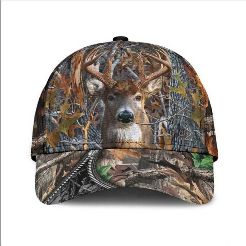 Deer Hunting Hat Classic Cap 3D, Hunting Lovers, Cap 3D Gift Trucker Hats Custom Hats Gifts For Men & Women