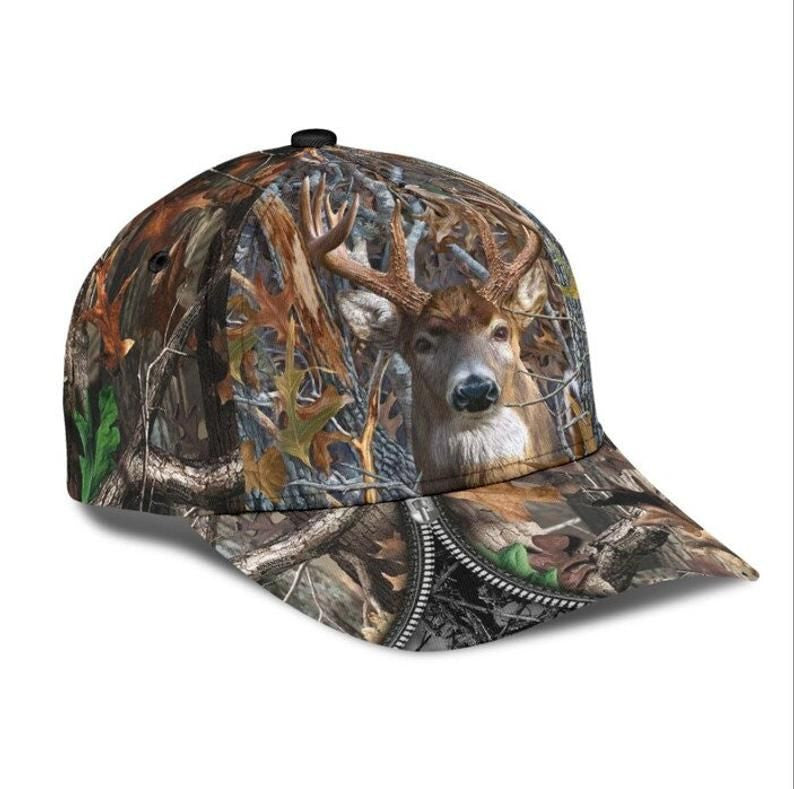Deer Hunting Hat Classic Cap 3D, Hunting Lovers, Cap 3D Gift Trucker Hats Custom Hats Gifts For Men & Women