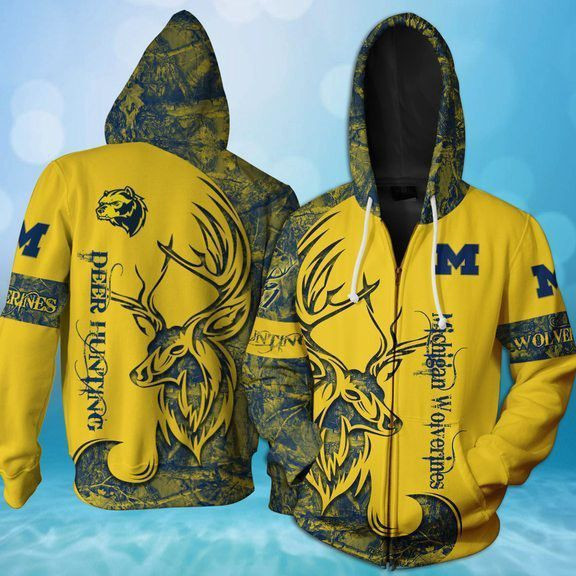 Deer Hunting Michigan 3D All Over Print Hoodie, Zip Hoodie
