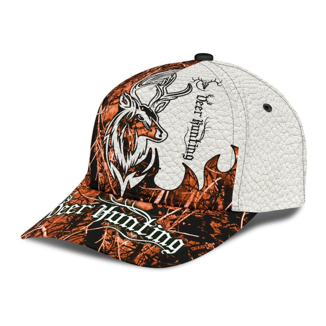Deer Hunting Orange Camo Classic Cap - Deer Hat - Hunting Trucker Hat Trucker Hats Custom Hats Gifts For Men & Women