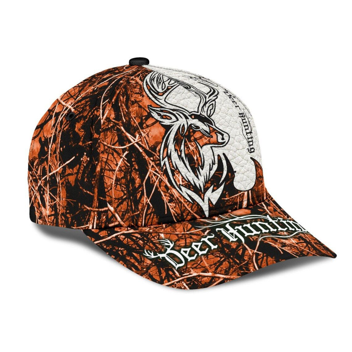 Deer Hunting Orange Camo Classic Cap - Deer Hat - Hunting Trucker Hat Personalized Cap Trucker Hats Custom Hats Gifts For Men & Women