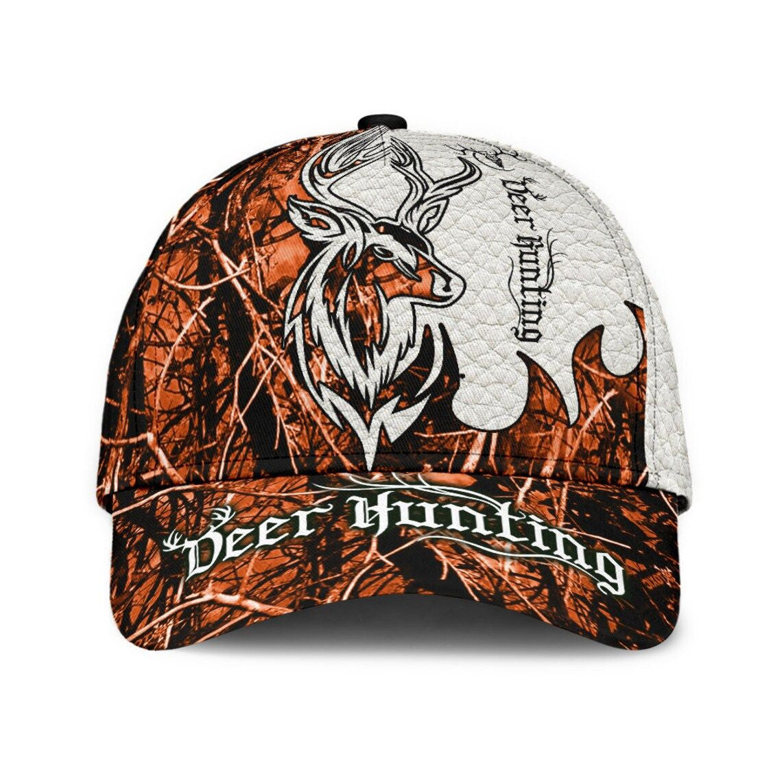 Deer Hunting Orange Camo Classic Cap - Deer Hat - Hunting Trucker Hat Personalized Cap Trucker Hats Custom Hats Gifts For Men & Women