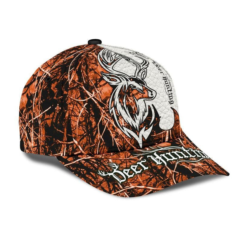 Deer Hunting Orange Camo Hat Classic Cap 3D Gift For Her, Human Cap, Trending Cap, American Cap Trucker Hats Custom Hats Gifts For Men & Women