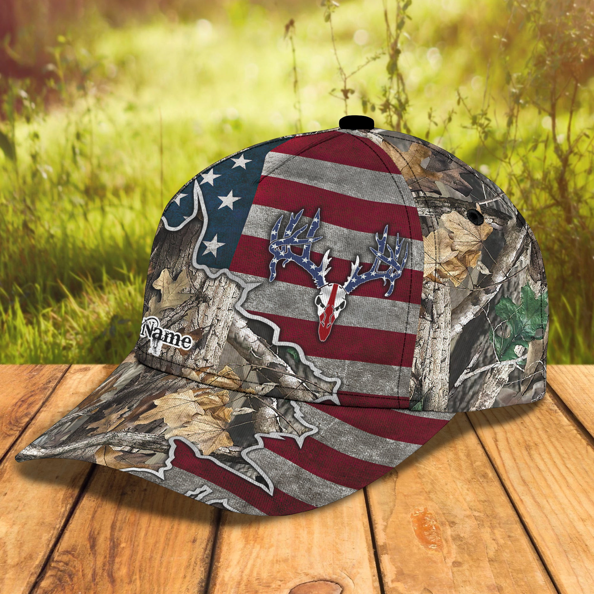 Deer Hunting Personalized Name Ball Cap Trucker Hats Custom Hats Gifts For Men & Women