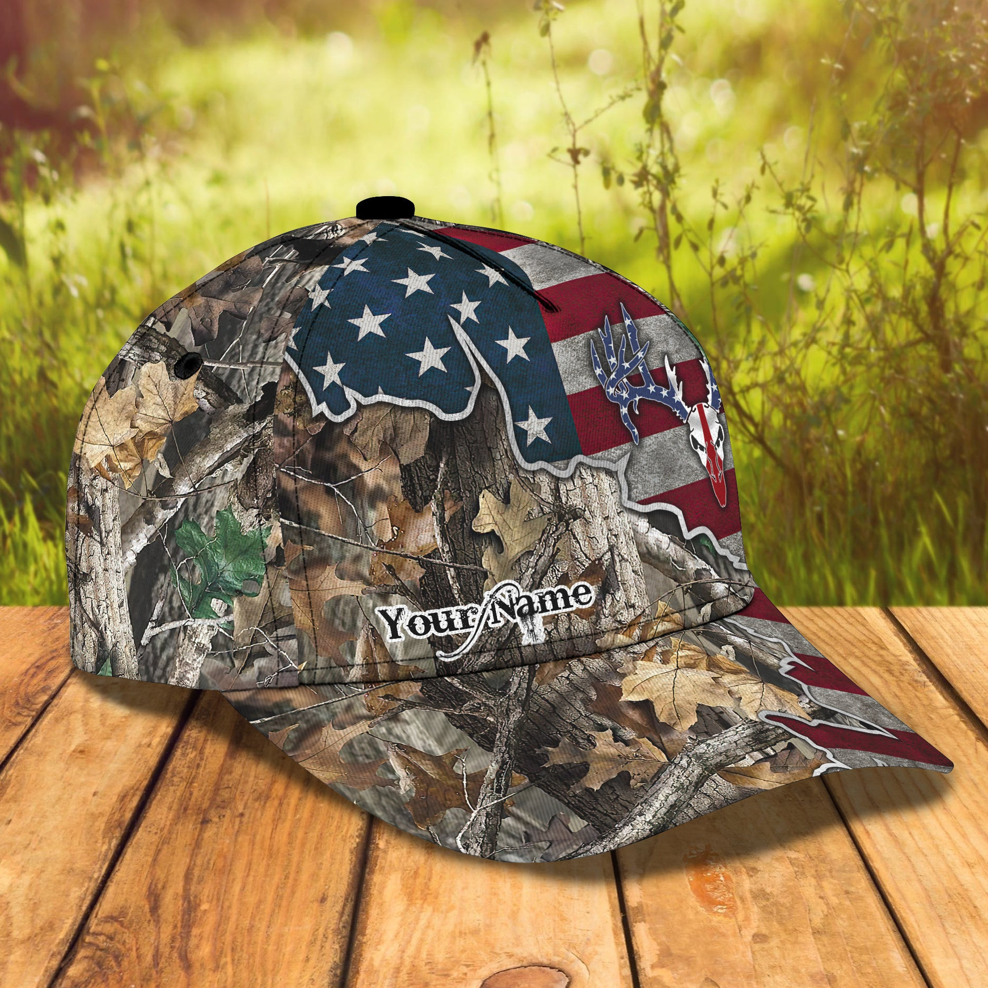 Deer Hunting Personalized Name Ball Cap Trucker Hats Custom Hats Gifts For Men & Women