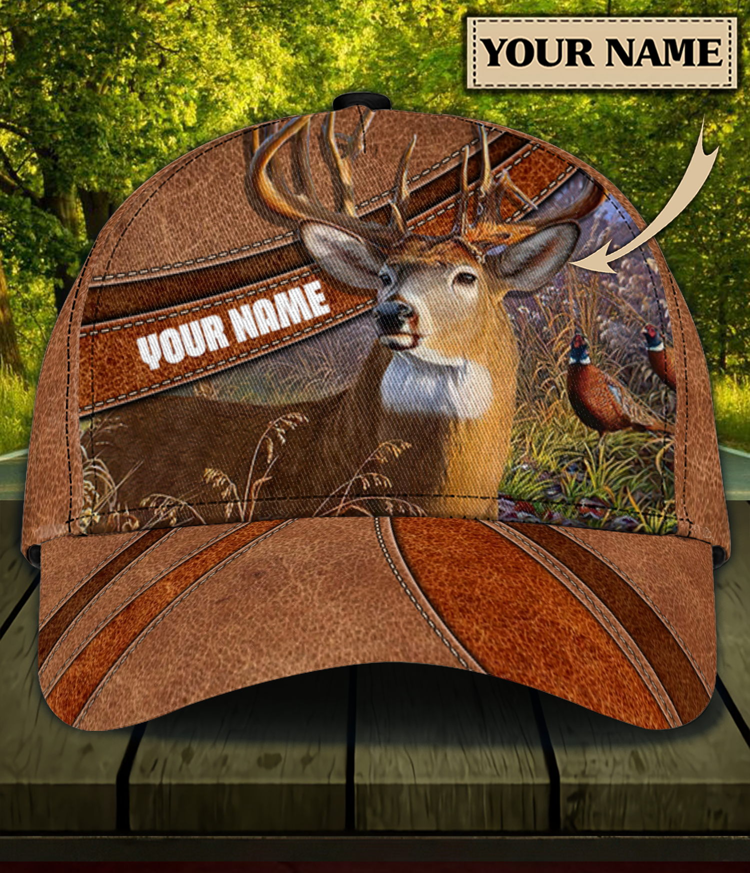 Deer Personalized Classic Cap, Personalized Gift for Deer Lovers, Hunting Lovers Trucker Hats Custom Hats Gifts For Men & Women