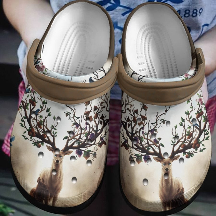 Deer Tree Horn Art Shoes Crocbland Clog Gifts
