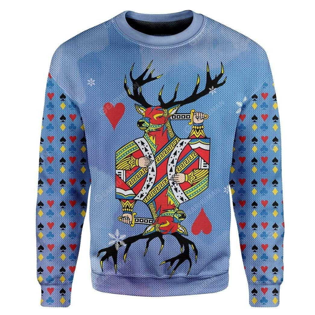 Deer Ugly Christmas Sweater Adult 3D Funny Matching for family