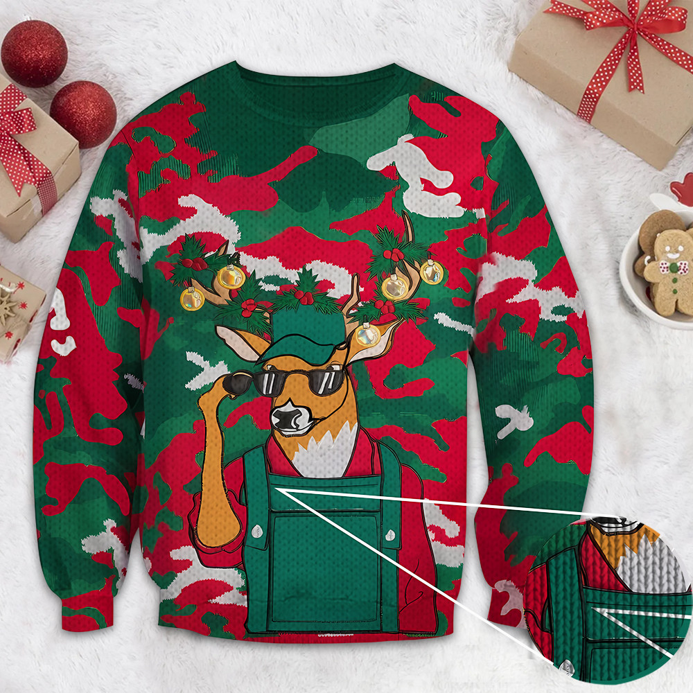 Deer Ugly Christmas Sweater Funny Xmas Sweater Best Gifts For Holiday