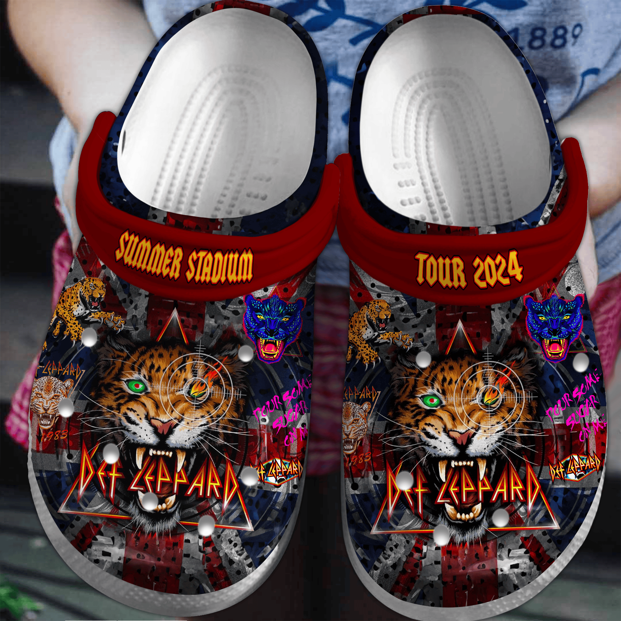 Def Leppard Music Crocs Crocband Clogs Shoes Comfortable For Men Women and Kids