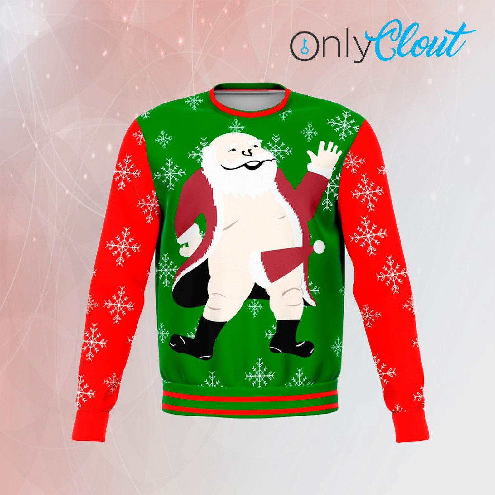 Degenerate Santa Funny Ugly Christmas Sweater Adult 3D Funny Matching for family