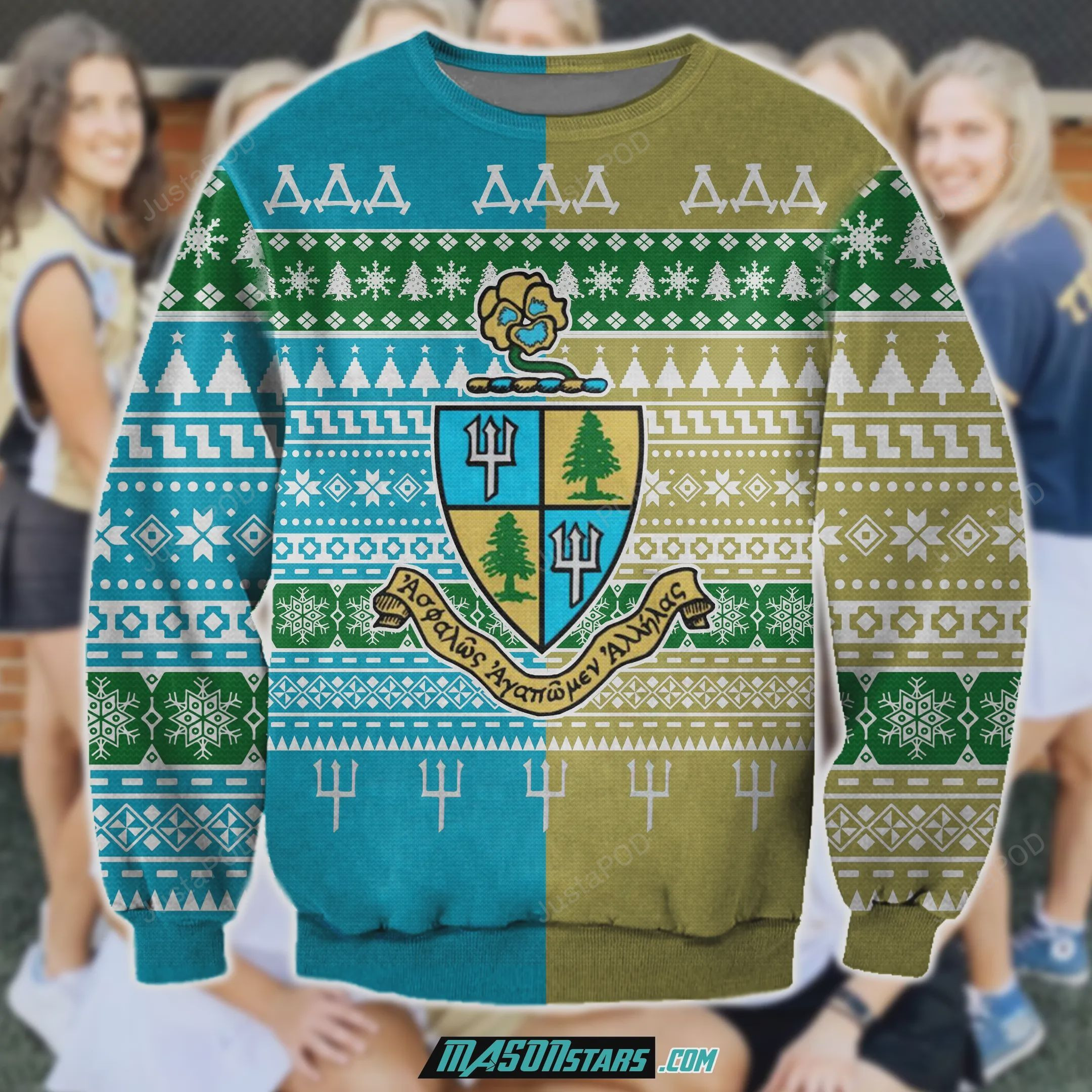 Delta Delta Delta 3D Print Ugly Christmas Sweater Adult 3D Funny Matching for family