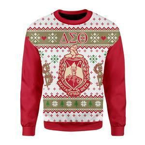 Delta Sigma Theta Ugly Christmas Sweater Adult 3D Funny Matching for family