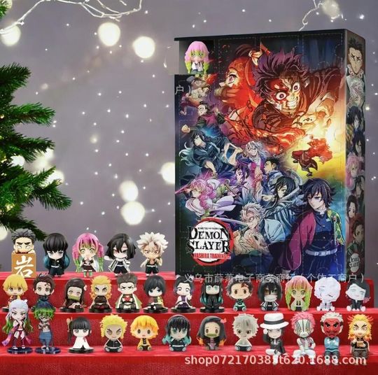 demon Advent Calendar 2025 24 Days Anime Figure Surprise Box Acrylic Pendants Gift for Kids & Fans - Image 8