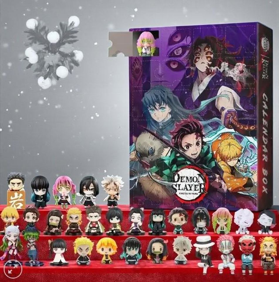 demon Advent Calendar 2025 24 Days Anime Figure Surprise Box Acrylic Pendants Gift for Kids & Fans - Image 2