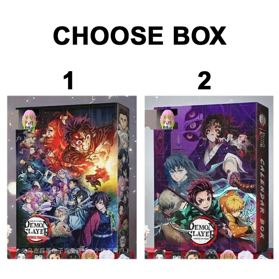 demon Advent Calendar 2025 24 Days Anime Figure Surprise Box Acrylic Pendants Gift for Kids & Fans - Image 4