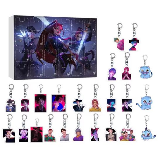 Demon Hunters Christmas Advent Calendar, Kpop 2D Flat Advent Calendar 2025, Xmas Surprises Calendar Acrylic 2D Flat - Image 8