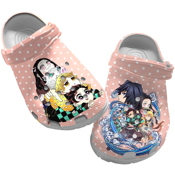 Demon Slayer Anime Crocs Crocband Clogs Shoes Comfortable For Men Women and Kids