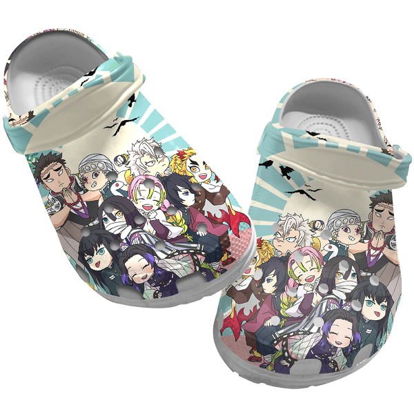 Demon Slayer Anime Crocs Crocband Clogs Shoes Comfortable For Men Women and Kids