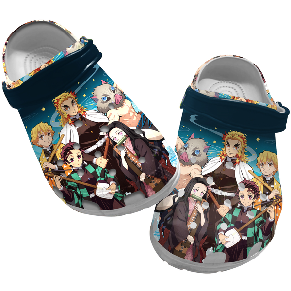 Demon Slayer Anime Crocs Crocband Clogs Shoes Comfortable For Men Women and Kids