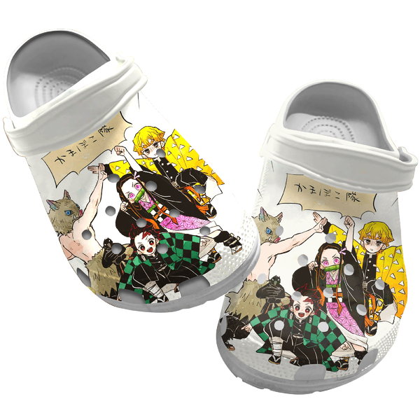 Demon Slayer Anime Crocs Crocband Clogs Shoes Comfortable For Men Women and Kids