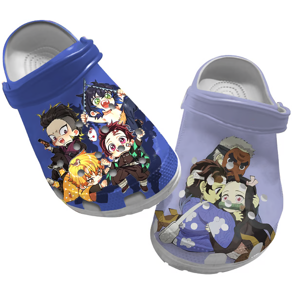 Demon Slayer Anime Crocs Crocband Clogs Shoes Comfortable For Men Women and Kids