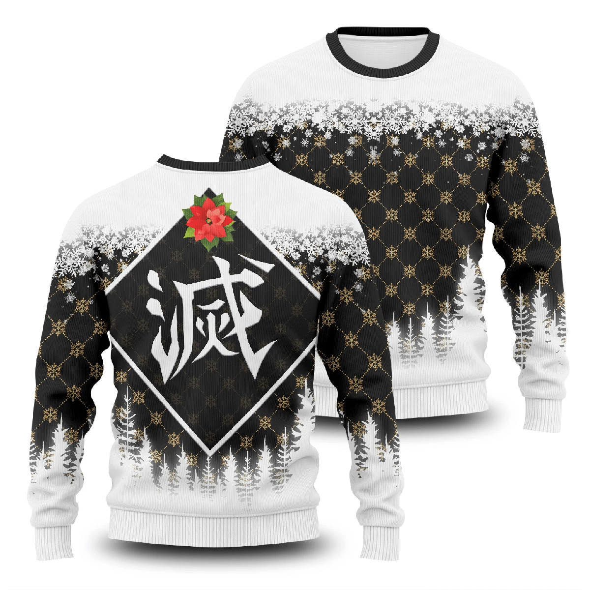 Demon Slayer Corps Ugly Christmas Sweater Adult 3D Funny Matching for family