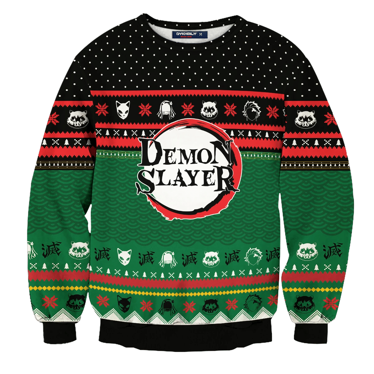 Demon Slayer Holiday Ugly Christmas Sweater Adult 3D Funny Matching for family