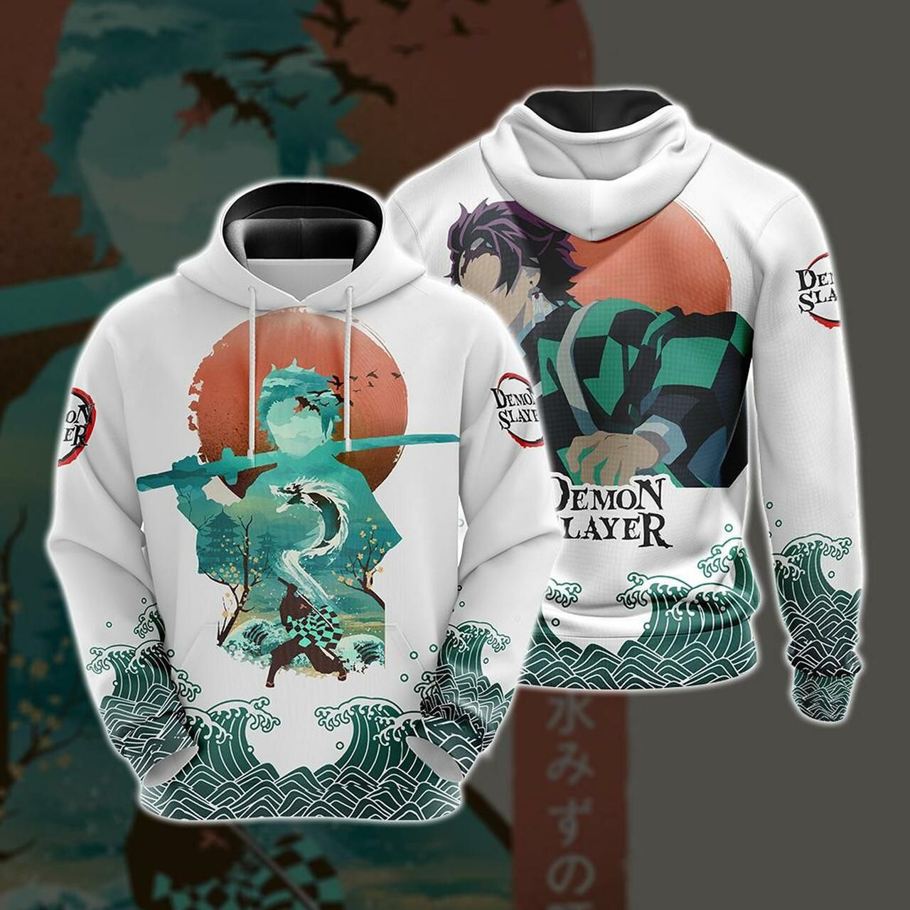 Demon Slayer Unisex 3D All Over Print Hoodie, Zip Hoodie