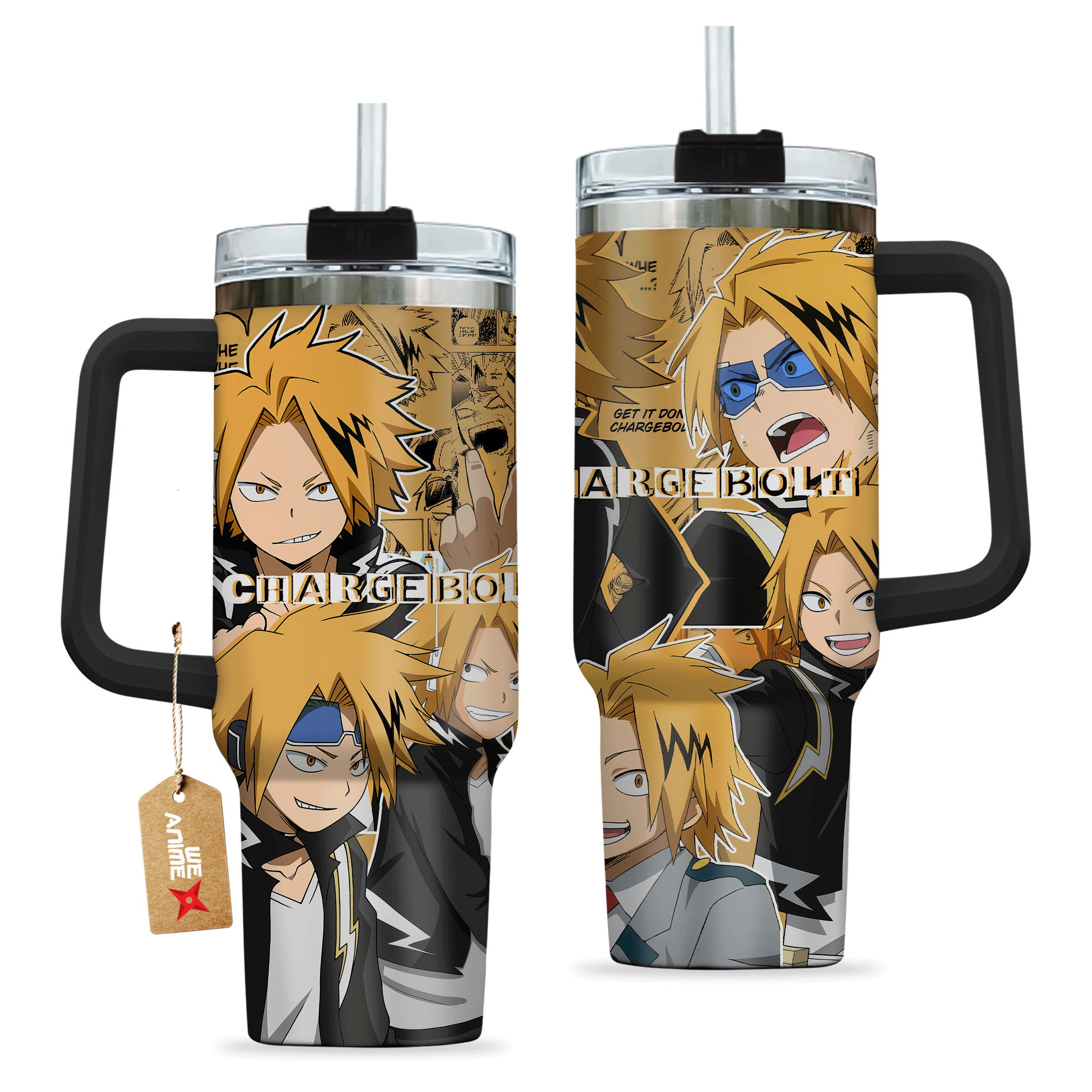 Denki Kaminari (Chargebolt) My Hero Academia Anime Custom Stanley Cup 40 oz 30 oz Tumbler With HandleTVC2301148