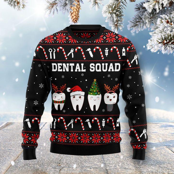 Dental Squad Ugly Christmas Sweater Adult 3D Funny Matching for family