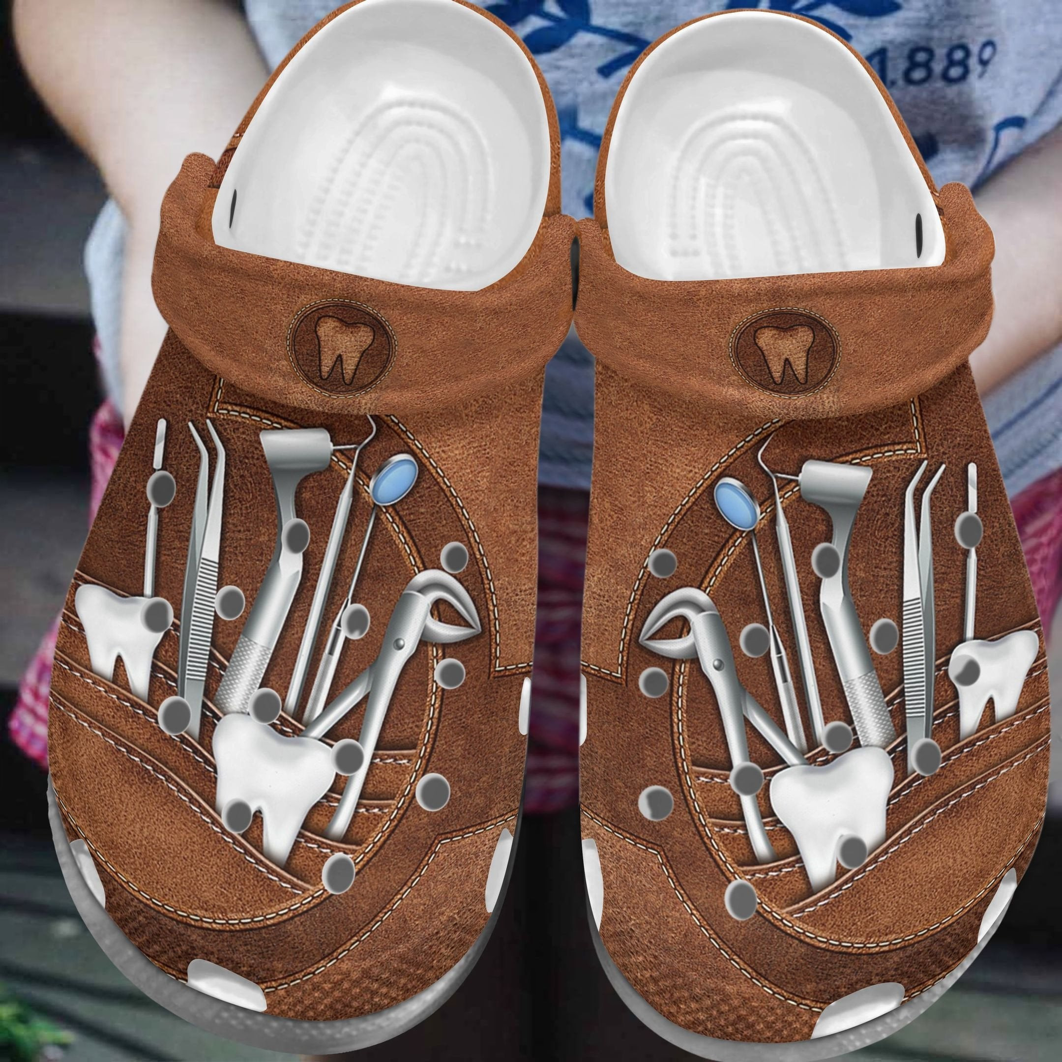 Dental Tools Custom Shoes - Dentist Life Clog Gift For Men