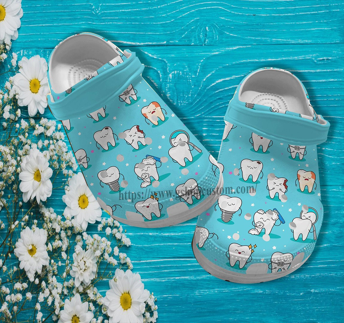 Dentis Gifts Croc Shoes- Dental Health Shoes Croc Clogs Gift Nurse Grandma