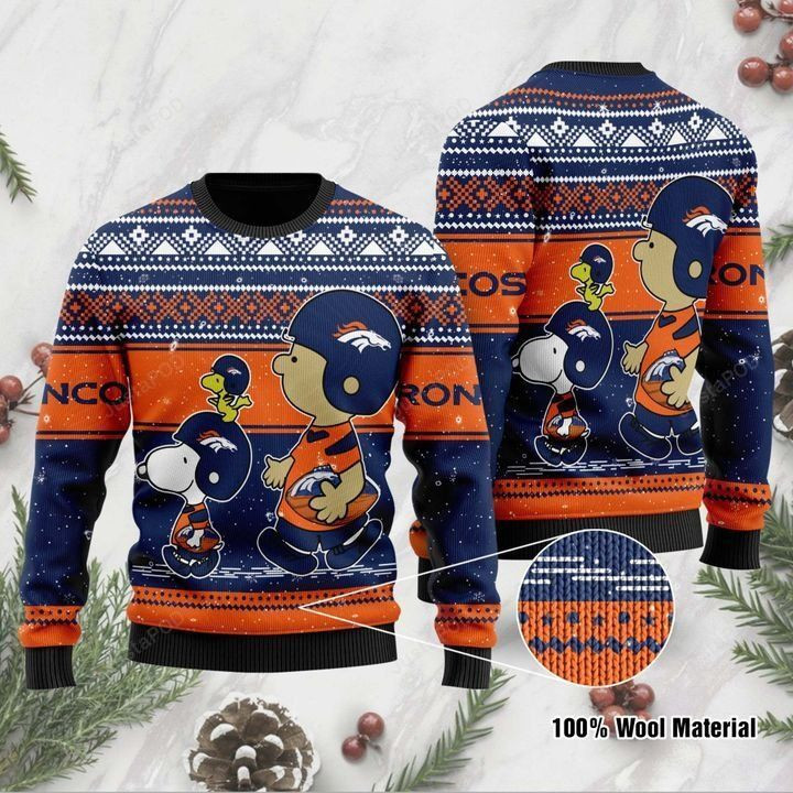Denver Broncos Baby Yoda For Fans Ugly Christmas Sweater Adult 3D Funny Matching for family