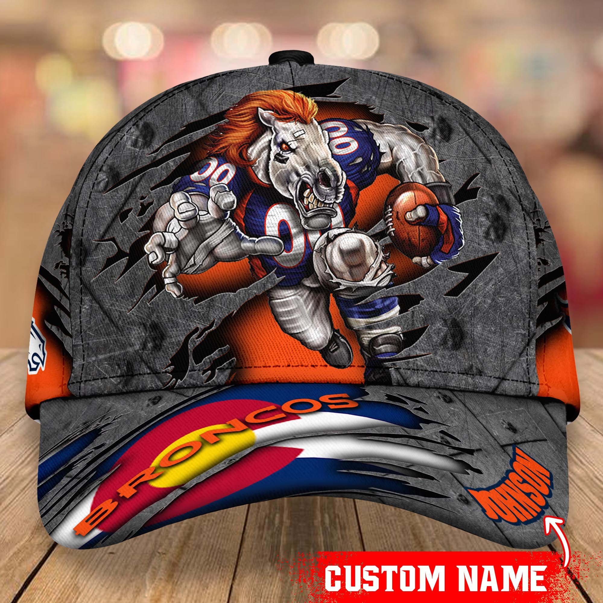 Denver Broncos Custom Name Classic Caps Trucker Hats Custom Hats Gifts For Men & Women