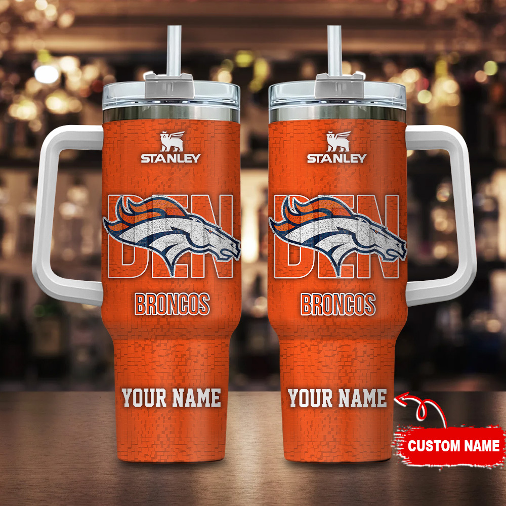 Denver Broncos NFL 3D Logo Custom Stanley Cup 40 oz 30 oz Tumbler With HandleTVC2301108