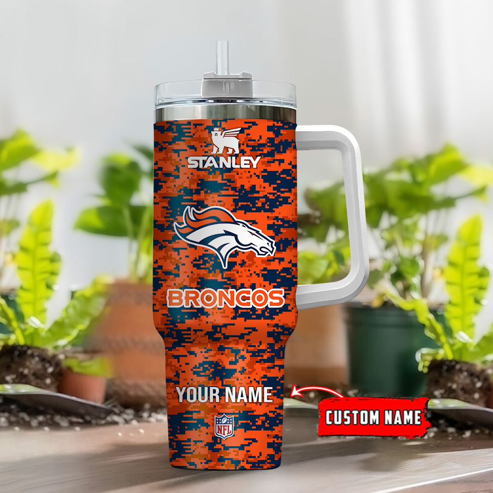 Denver Broncos NFL Camouflage Custom Stanley Cup 40 oz 30 oz Tumbler With HandleTVC2301110 - Image 2