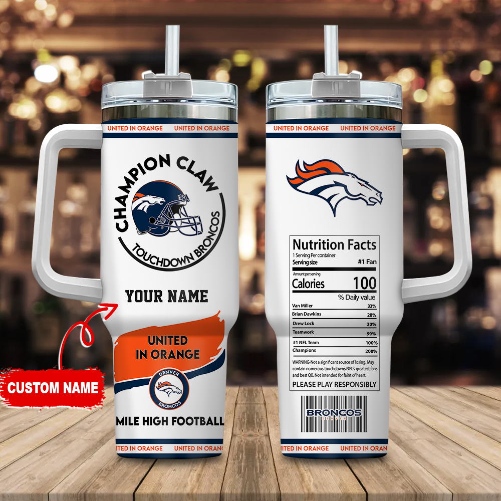 Denver Broncos NFL Champion Claw Custom Stanley Cup 40 oz 30 oz Tumbler With HandleTVC230130