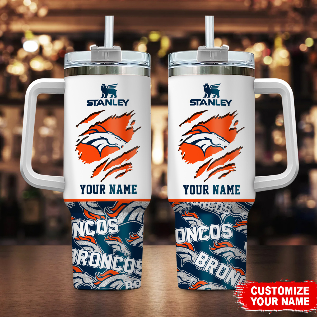 Denver Broncos NFL Custom Stanley Cup 40 oz 30 oz Tumbler With HandleTVC230132