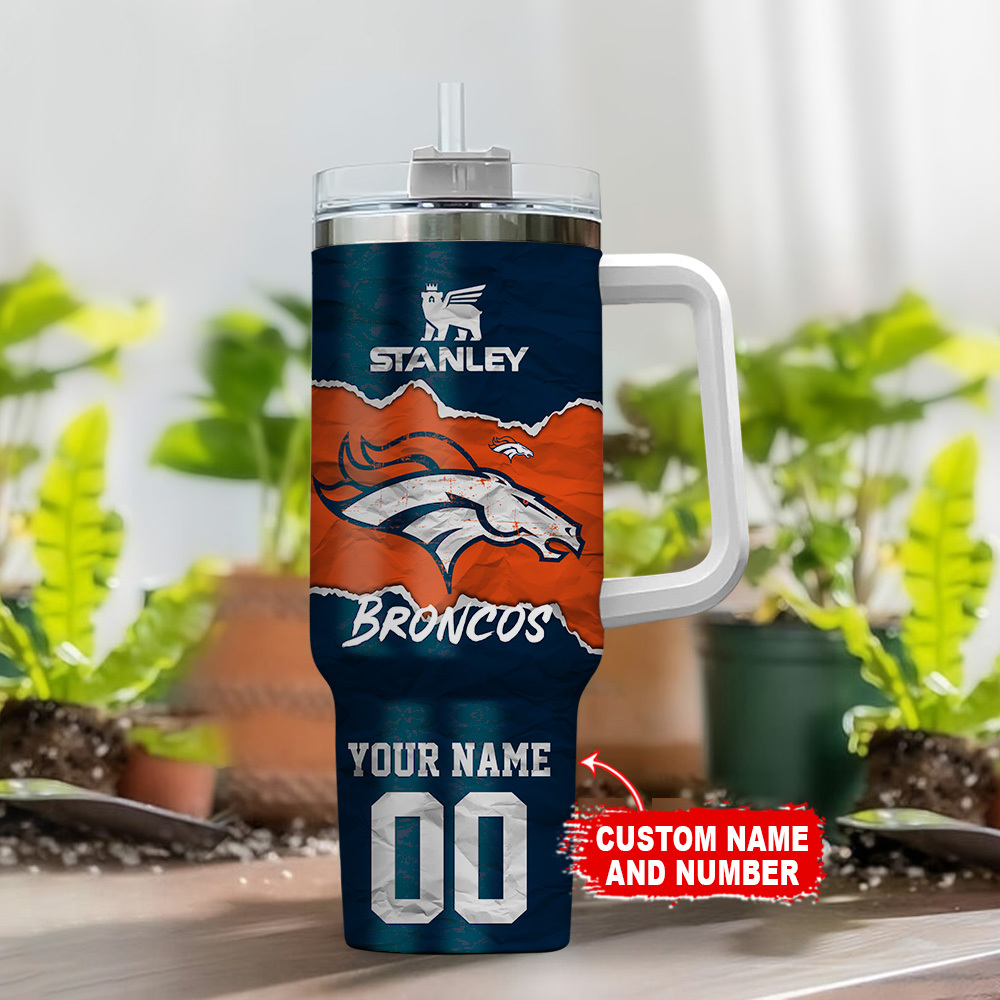 Denver Broncos NFL Custom Stanley Cup 40 oz 30 oz Tumbler With HandleTVC230140 - Image 2