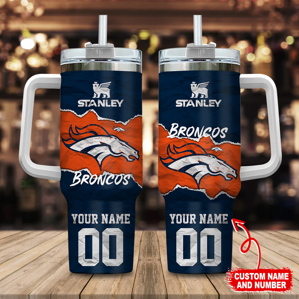 Denver Broncos NFL Custom Stanley Cup 40 oz 30 oz Tumbler With HandleTVC230140